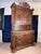 Exceptional renaissance style hunting lodge sideboard in solid oak circa 1850. Opens on the front with 4 doors decorated...