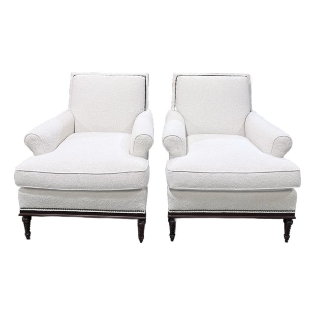 Lillian August Shelley Bouclé Lounge Chair For Sale