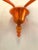 Contemporary Translucent Orange Glass wall sconce in Murano glass. Decorated in translucent orange colour which makes it...