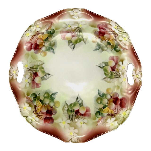Antique Royal Bayreuth Porcelain Cake Plate For Sale