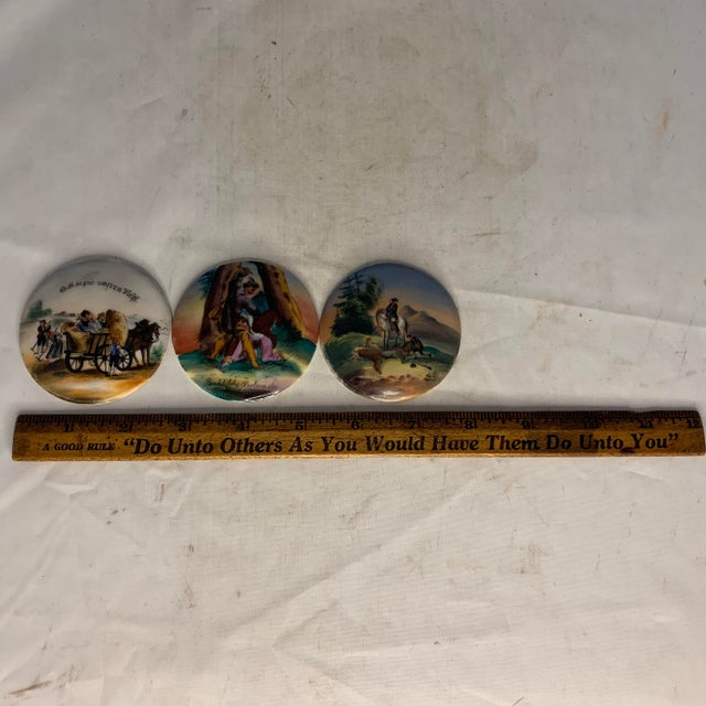Antique German Porcelain Stein Lids: Hand-Painted 19th Century Collection For Sale - Image 10 of 10