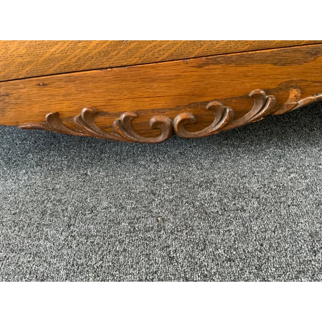 Circa 1890 Victorian American Oak Chest With Mirror For Sale - Image 10 of 10