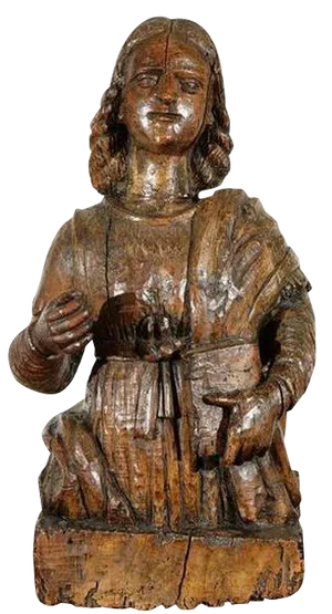 16th C. Italian Carved Walnut Statue