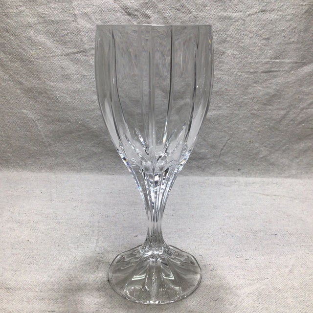 1980s Mikasa Berkeley Crystal Water Goblets-Set of 11 For Sale - Image 5 of 12