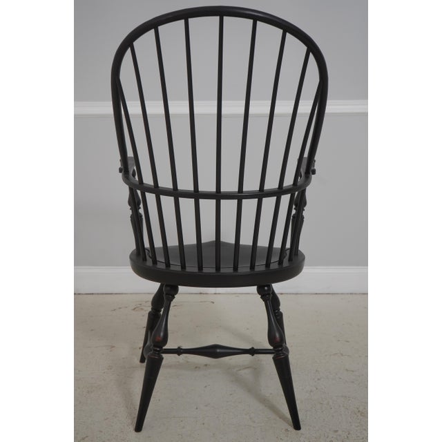 Set of Six Black Bow Back Windsor Dining Chairs For Sale - Image 4 of 18