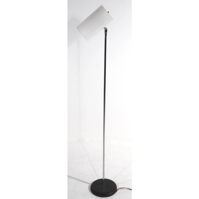 Mid Century Plastic and Chrome Cylinder Can Shade Floor Lamp by George Kovacs For Sale - Image 13 of 13