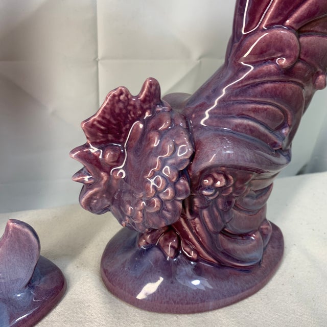Royal Haeger Mid Century Modern “Fighting Cocks” by Royal Haeger - Pair of Vases For Sale - Image 4 of 9