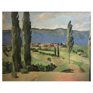 Herbert Theurillat, Countryside Landscape, Oil on Canvas For Sale