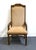 Chinoiserie Bernhardt Furniture Solid Walnut Asian Chinoiserie Style Dining Arm Chair For Sale - Image 3 of 9