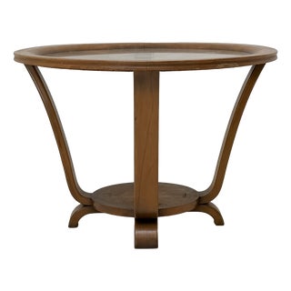 Vintage Glass Coffee Table, 1930s For Sale