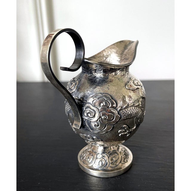 Early 20th Century Chinese Export Silver Tea or Coffee Service by ZeeSung - 3 pcs For Sale - Image 17 of 18
