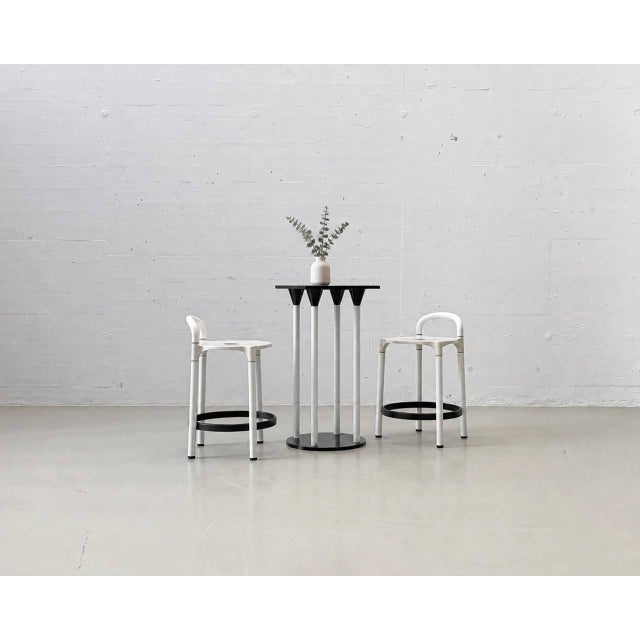 Vintage Standing Table with Polo Bar Stools by Anna Castelli Ferrieri for Kartell, Italy, 1980s, Set of 3 For Sale - Image 16 of 16