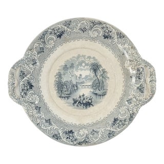Large Late 19th Century Victorian Serving Plate in Rhine Pattern, England For Sale
