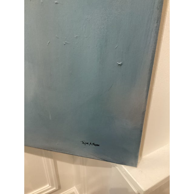 2010s Taylor A. Moore Abstract Figural Painting in Blue For Sale - Image 5 of 6