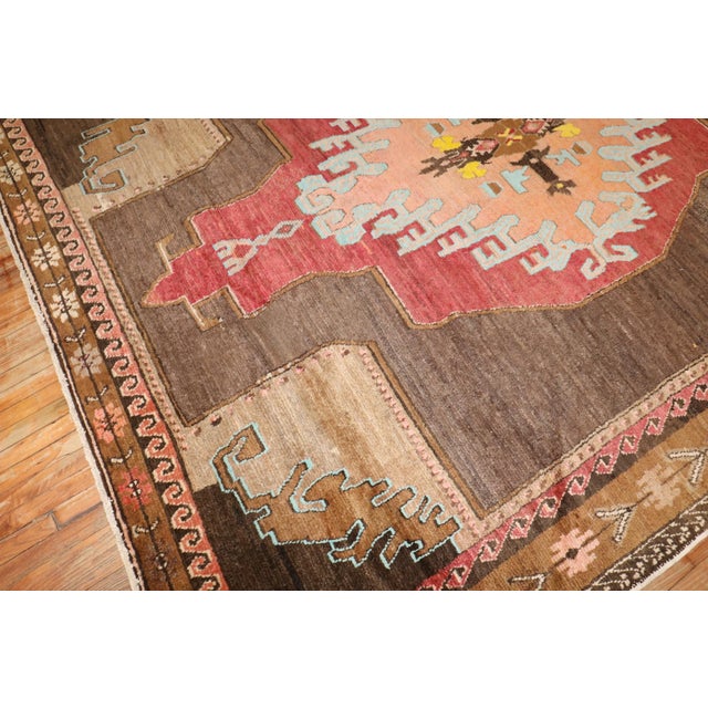 Turkish Kars Vintage Room Size Rug - 9'3" x 11'8" For Sale - Image 3 of 10