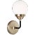 The Cafe one light vanity fixture in satin brass offers shadow-free lighting in your powder room, spa, or master bath...