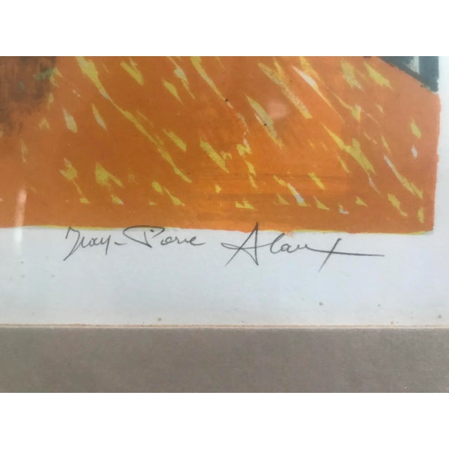 1960s Vintage Jean Pierre Alaux Limited Edition Sunflower Lithograph Print For Sale - Image 6 of 7