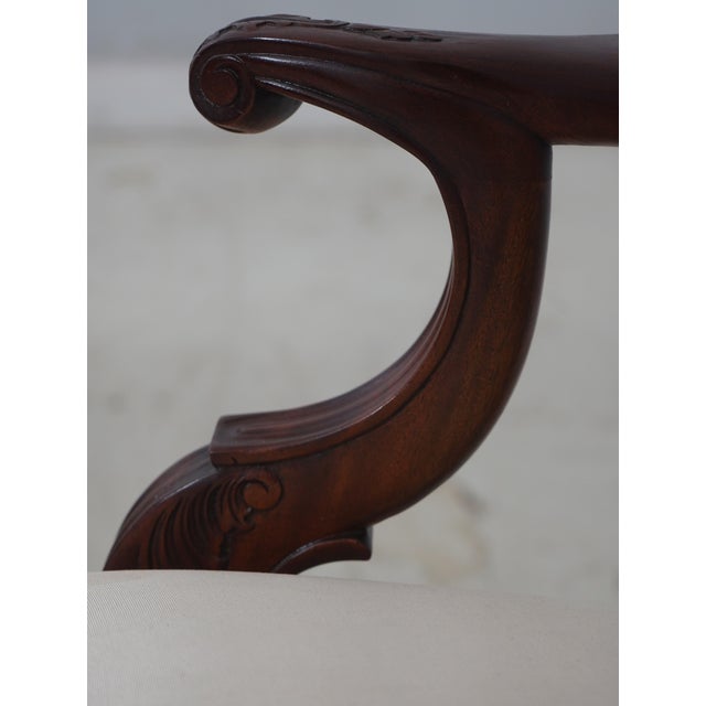 Wood Set of 8 Maitland Smith Mahogany Philadelphia Dining Chairs For Sale - Image 7 of 18