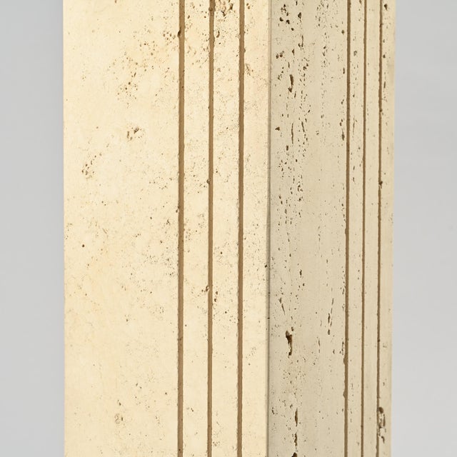 Travertine and Parchment Lamp, Italy, 1970s For Sale - Image 6 of 11
