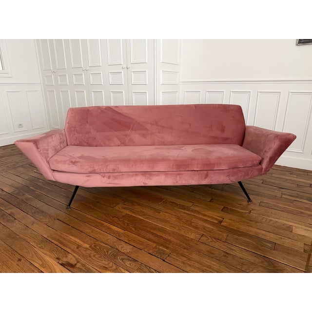 Metal Mid-Century Modern Sofa M538 by Studio Apa for Lenzi, Italy, 1960s For Sale - Image 7 of 12