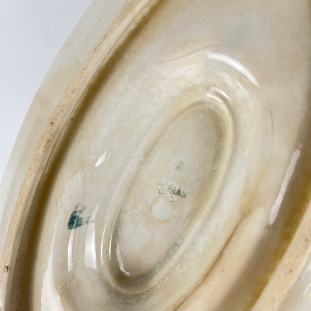 Earthenware Oeillet Gravy Boat from KG Lunéville, 19th Century For Sale - Image 6 of 11