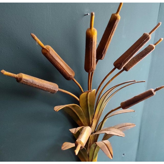 Mid-Century Modern Vintage French Reeds-Shaped Wall Sconce For Sale - Image 3 of 7