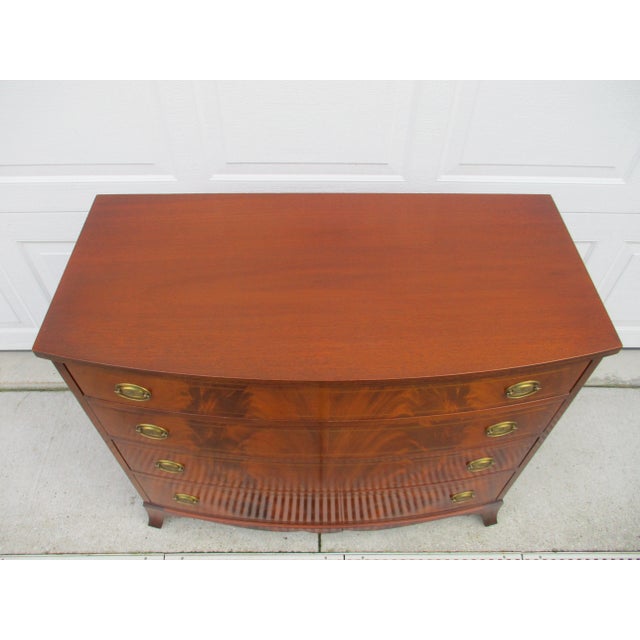 Federal Style Crotch Mahogany and Inlay Chest of Drawers For Sale - Image 9 of 12