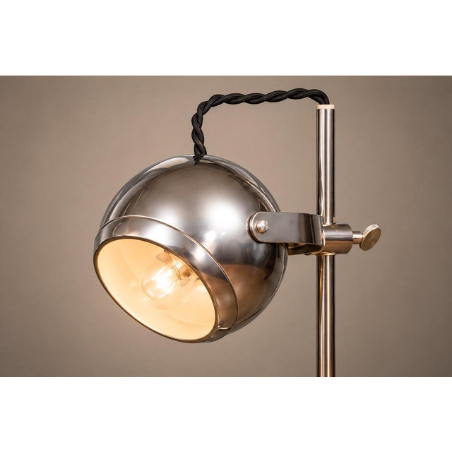 1960s Brazilian Modern Chrome-Plated Table Lamps, - Pair Rewired For Sale - Image 18 of 18