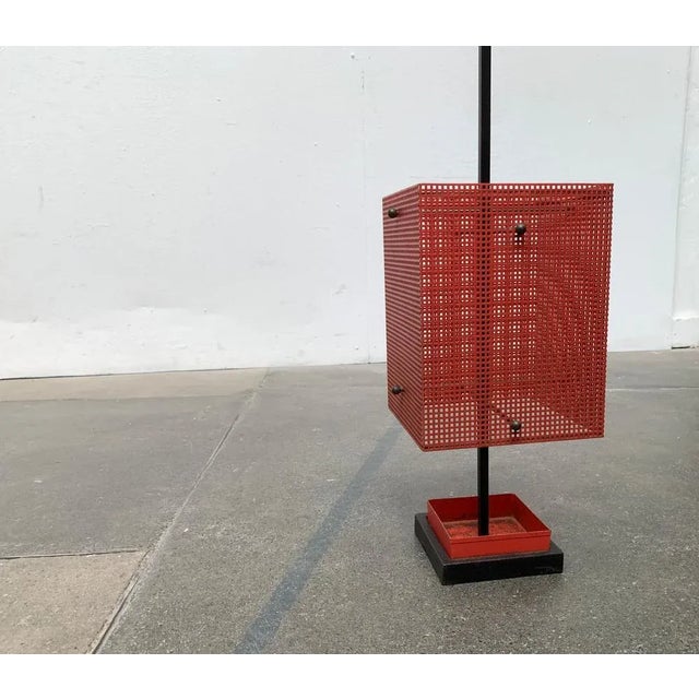Minimalist Perforated Steel Umbrella Stand, 1960s For Sale - Image 14 of 18