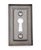 Vintage Art Deco style rectangular shaped keyhole cover plate made of steel with an antique brass finish. The original...