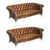 Exceptionally Rare Pair of Fully Restored Antique Howard & Sons Berners Street Leather Chesterfield Sofas For Sale