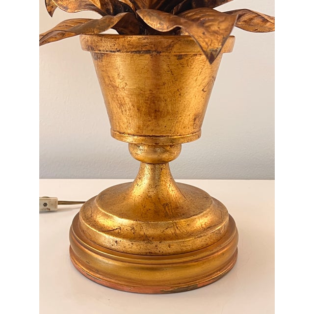 Mid 20th Century Marbro Gilt Tole Accent Lamp For Sale - Image 9 of 11