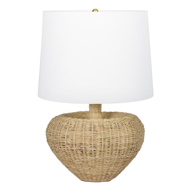 Avery Rattan Table Lamp For Sale