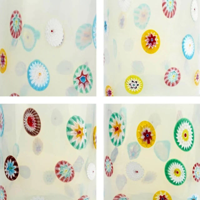 Glass Murano Glass Bianco & Murrine Bottle Vase by Ermanno Toso for Fratelli Toso For Sale - Image 7 of 11