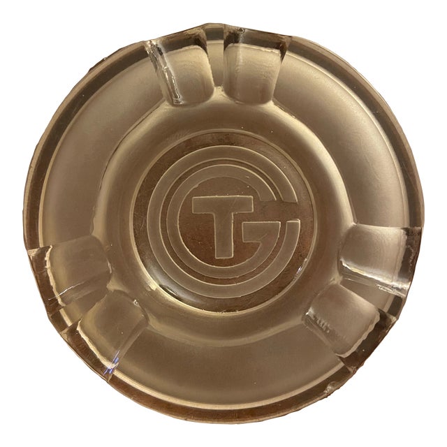 Compagnie Generale Transatlantique Daum Art Deco Ashtray For Sale