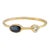 14k Solid Yellow Gold Dainty Blue Sapphire and Diamond Everyday Ring Size 7 For Sale