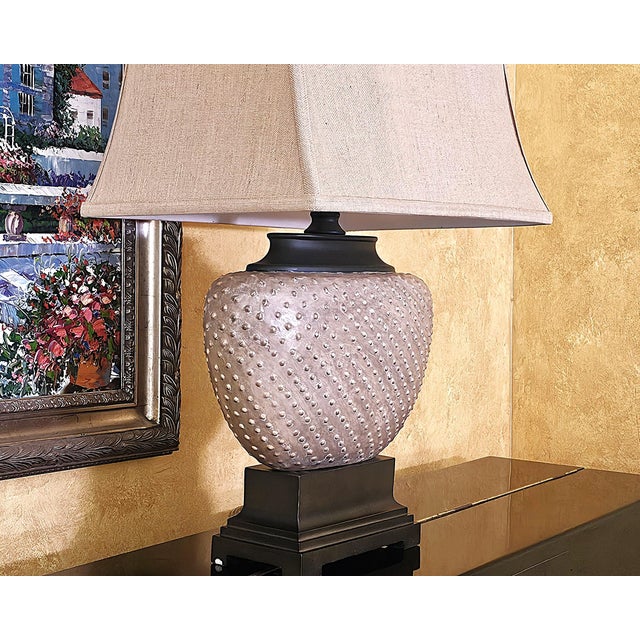 Uttermost Cumberland Pebbled Sandstone Table Lamp | Textured Designer Lighting For Sale - Image 14 of 18