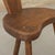 1950s French Brutalist Carved Wood Tripod Chair For Sale - Image 9 of 12