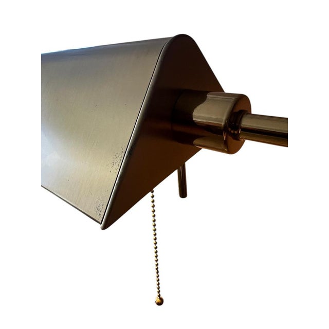 Vintage Brass Bankers Floor Lamp with Articulated Arm, 1960s For Sale - Image 13 of 18