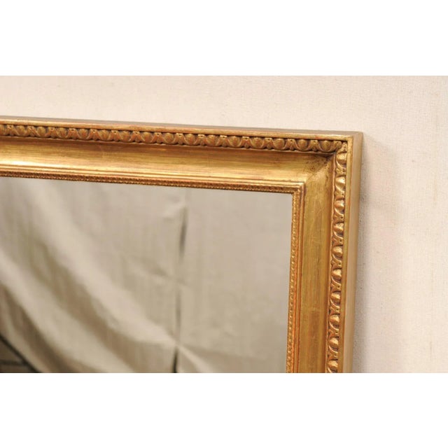 Gold Pair of Late 20th Century Carved-Wood Mirrors, Gold Frame With Egg-And-Dart & Lamb's Tongue Trim For Sale - Image 8 of 11