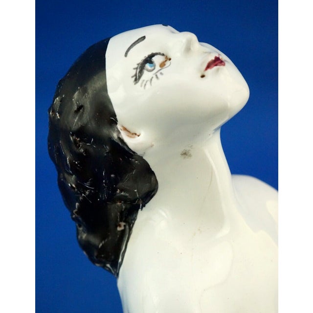 20th Century Art Deco Ceramic Sculpture of a Nude Woman by Aldo Bacchilega, Italy, 1890s For Sale - Image 18 of 18