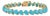 Handcrafted 18k Gold 16.14ct Pear Turquoise Tennis Bracelet 7 Inches by VRJewels For Sale