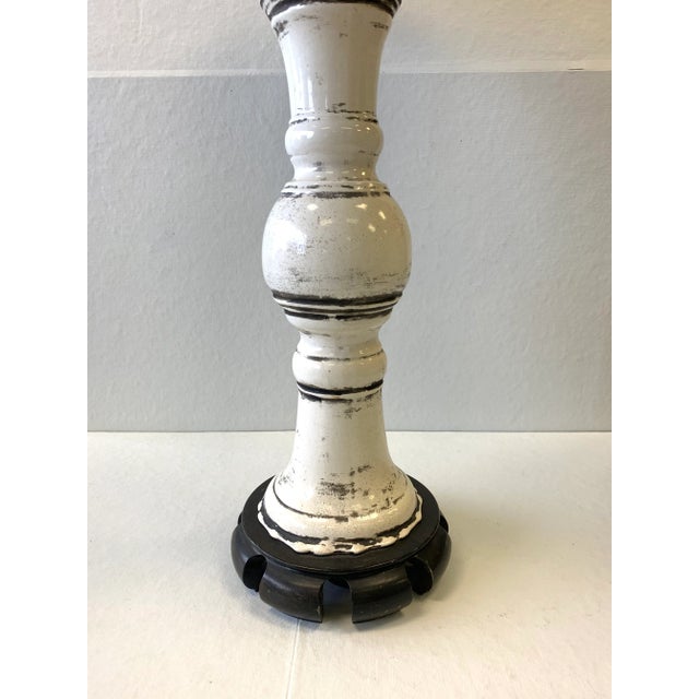 Mid 20th Century Chinese Gu-Form Glazed Pottery Lamp For Sale - Image 5 of 10