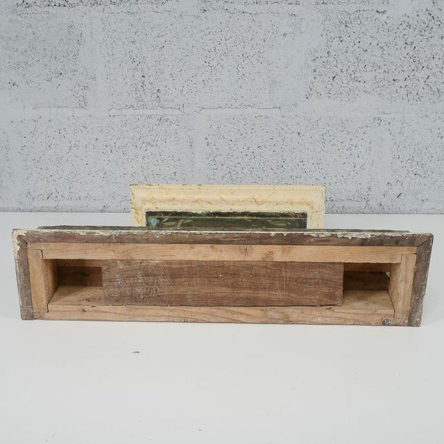 Antique White and Green Lacquered Wooden Pedestal Base with Faux Marble, 1700s For Sale - Image 11 of 13