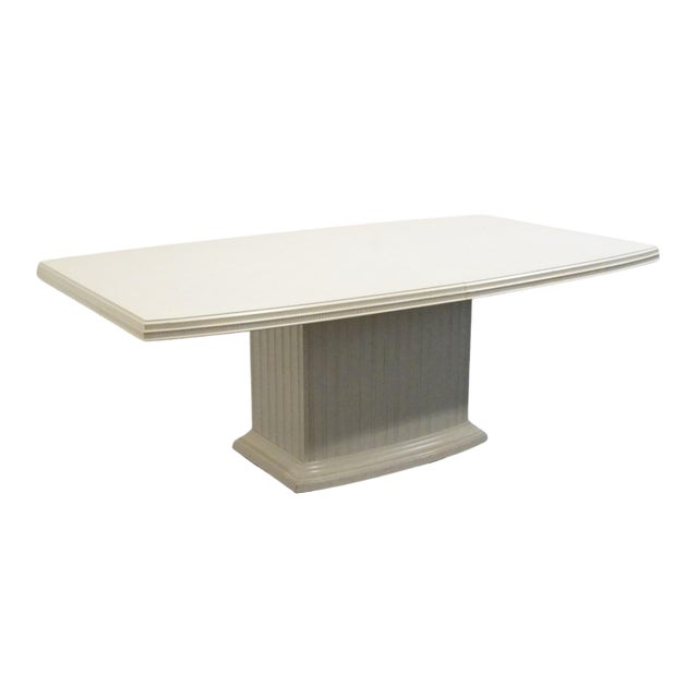 CENTURY FURNITURE Villa Domain Collection Neoclassical Art Deco Maple 80″ Pedestal Dining Table 341-312 28.75" High 80.5"...