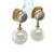 Contemporary Paspaley 18ct Yellow Gold Muse Pearl, Rose Quartz & Diamond Earrings 0.64ct 15.27g, A Pair For Sale - Image 3 of 10