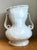 Vintage Monumental White Ceramic Double-Handled Vase For Sale - Image 10 of 12