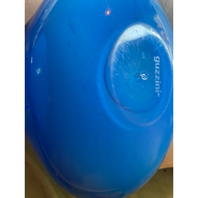 Blue Vintage Space Age Guzzini Interlocking 4-Compartment Divided Snack Set - 2 Pieces For Sale - Image 8 of 9