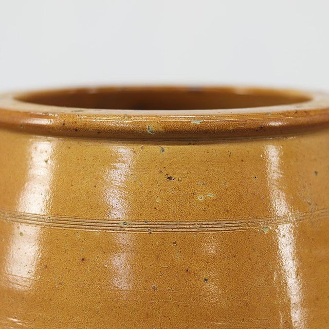 Brown Large Rustic Farmhouse Earthenware Confit Jar For Sale - Image 8 of 10