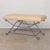 French Panoplie Iron Loop Bench, Yellow Linen For Sale - Image 3 of 14